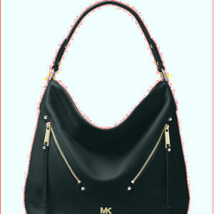 Evie Large Pebbled Leather Shoulder Bag